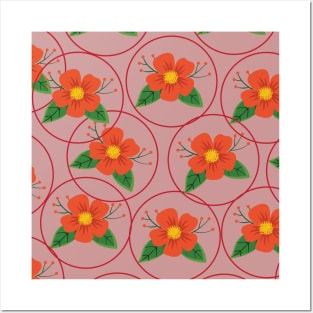 Flower pattern Posters and Art